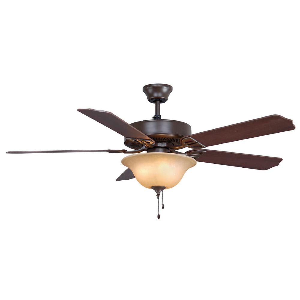 FANIMATION Aire Decor 52 in. Oil-Rubbed Bronze with Amber Glass Ceiling