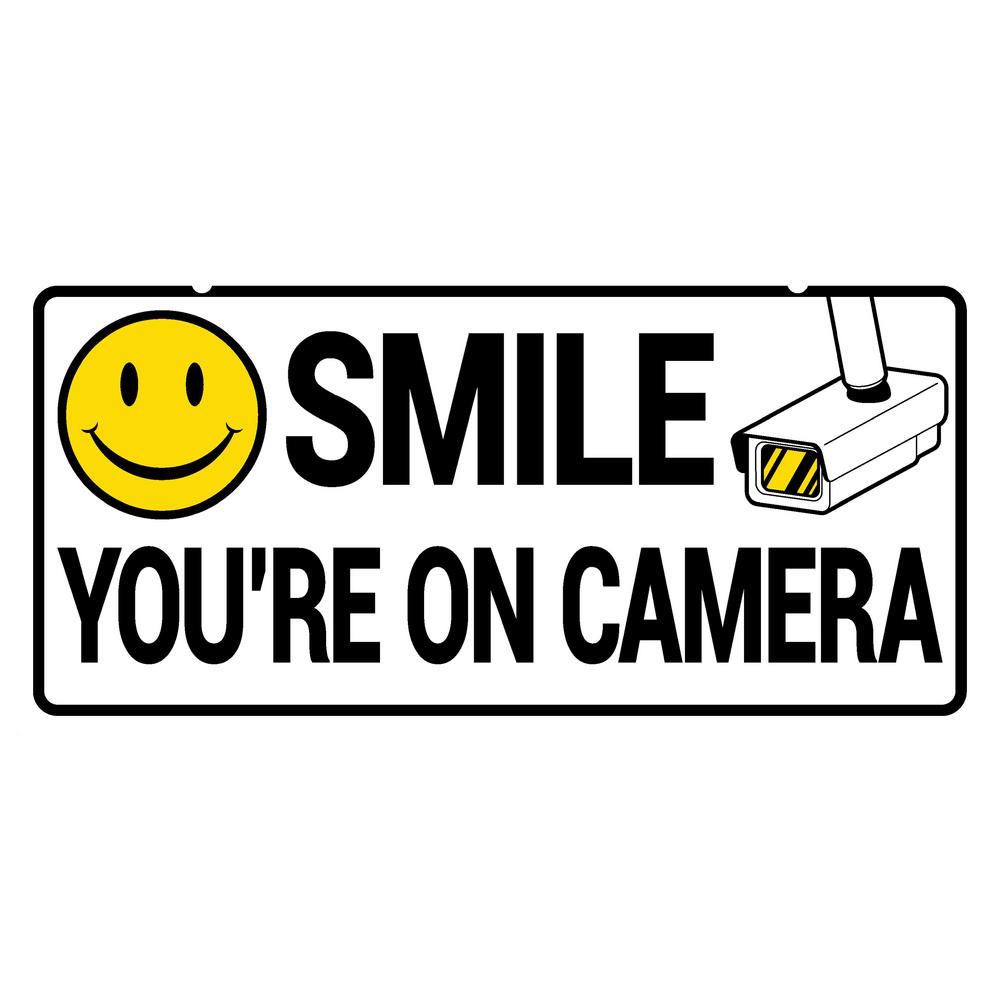 Download Lynch Sign 14 in. x 10 in. Smile You're on Camera Sign ...