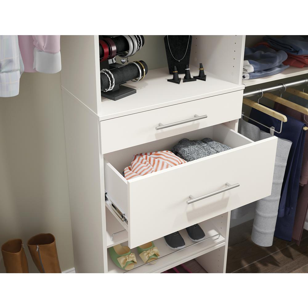 Closetmaid Style 10 In H X 25 In W White Melamine Modern Drawer