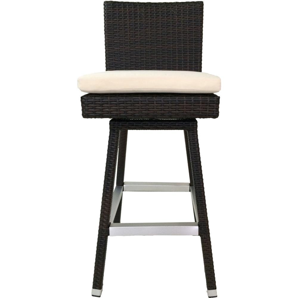 Hilton Swivel Wicker Patio 30 In Bar Stool With Cushion Set Of 2 Hilton Swivel Wicker Patio 30 In Bar Stool With Cushion Set Of 2