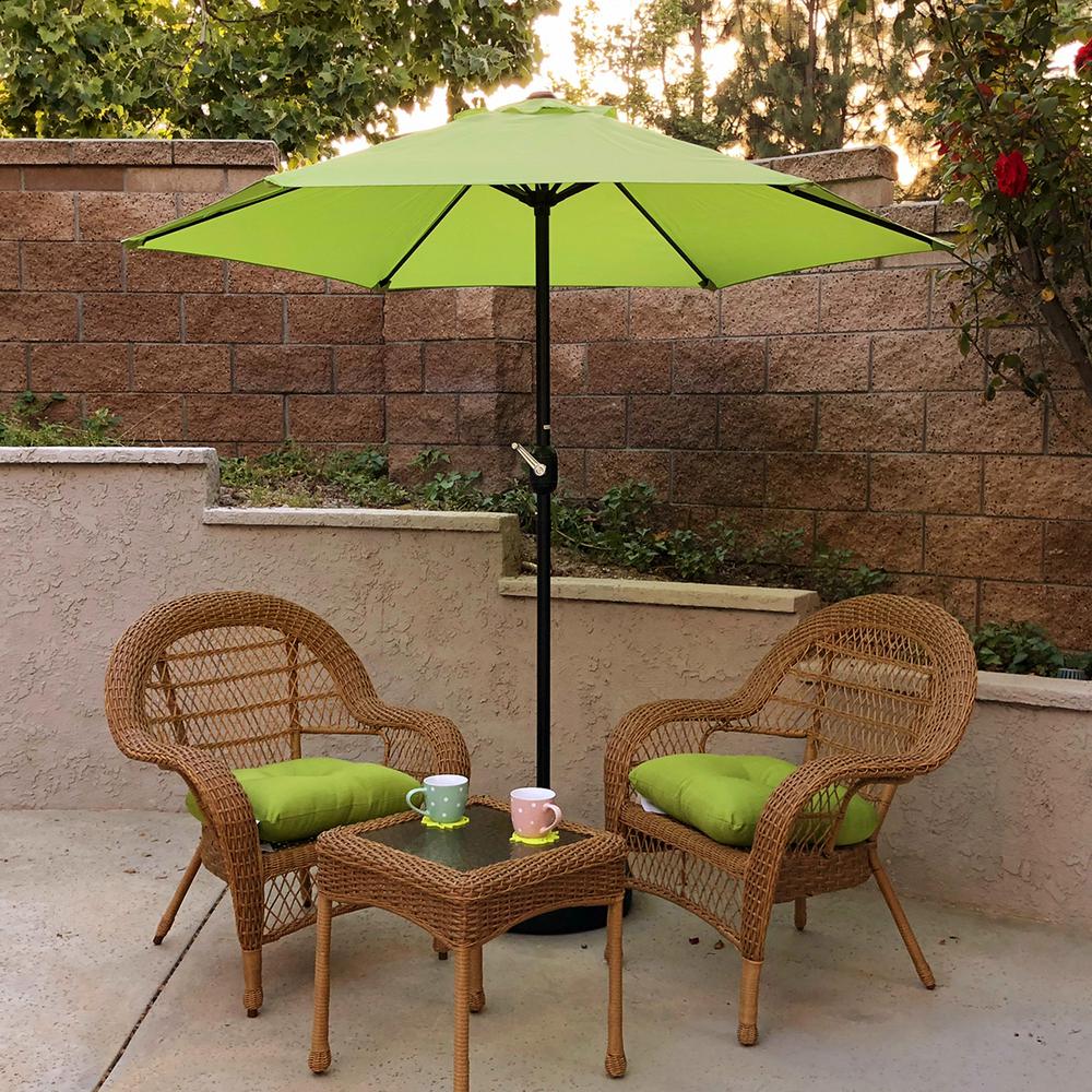 Maypex 7 5 Ft Steel Crank Market Patio Umbrella In Lime Green 300001 G The Home Depot