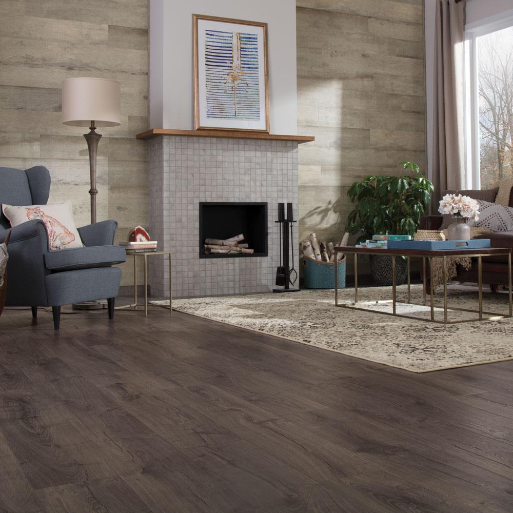 Gray Waterproof Laminate Wood Flooring Laminate Flooring The Home Depot