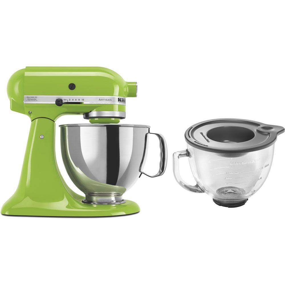 kitchenaid artisan 5 qt green apple stand mixer ksm150psga 3 kit