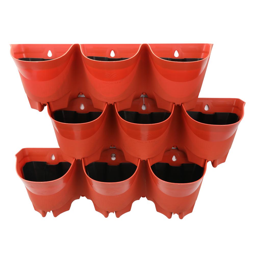 Mr. Stacky 12 in. x 5.5 in. Stone Plastic Vertical Stackable Planter (5