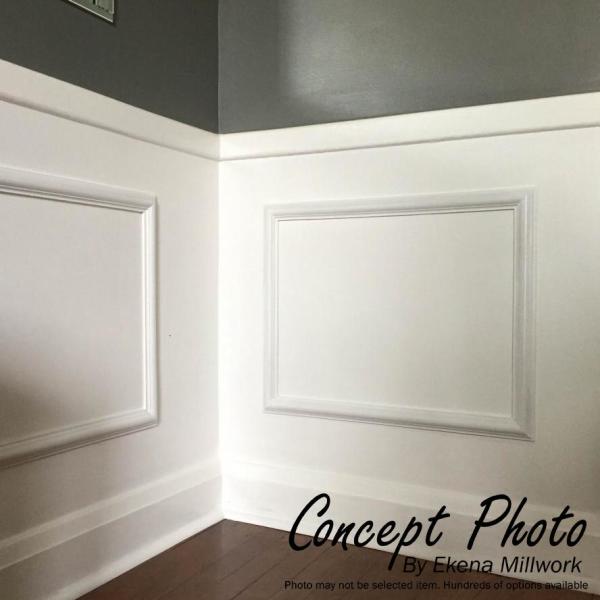 Piece 12-Pack Factory Primed White x x Ekena Millwork PNL12X28AS-02-CASE-12 W x 28 H x 1//2 P Ashford Molded Scalloped Wainscot Wall Panel