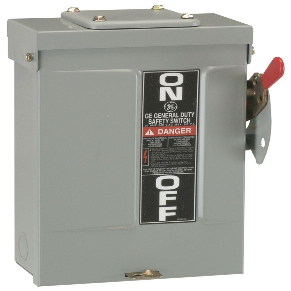GE 30 Amp 240Volt NonFused Indoor GeneralDuty DoubleThrow Safety