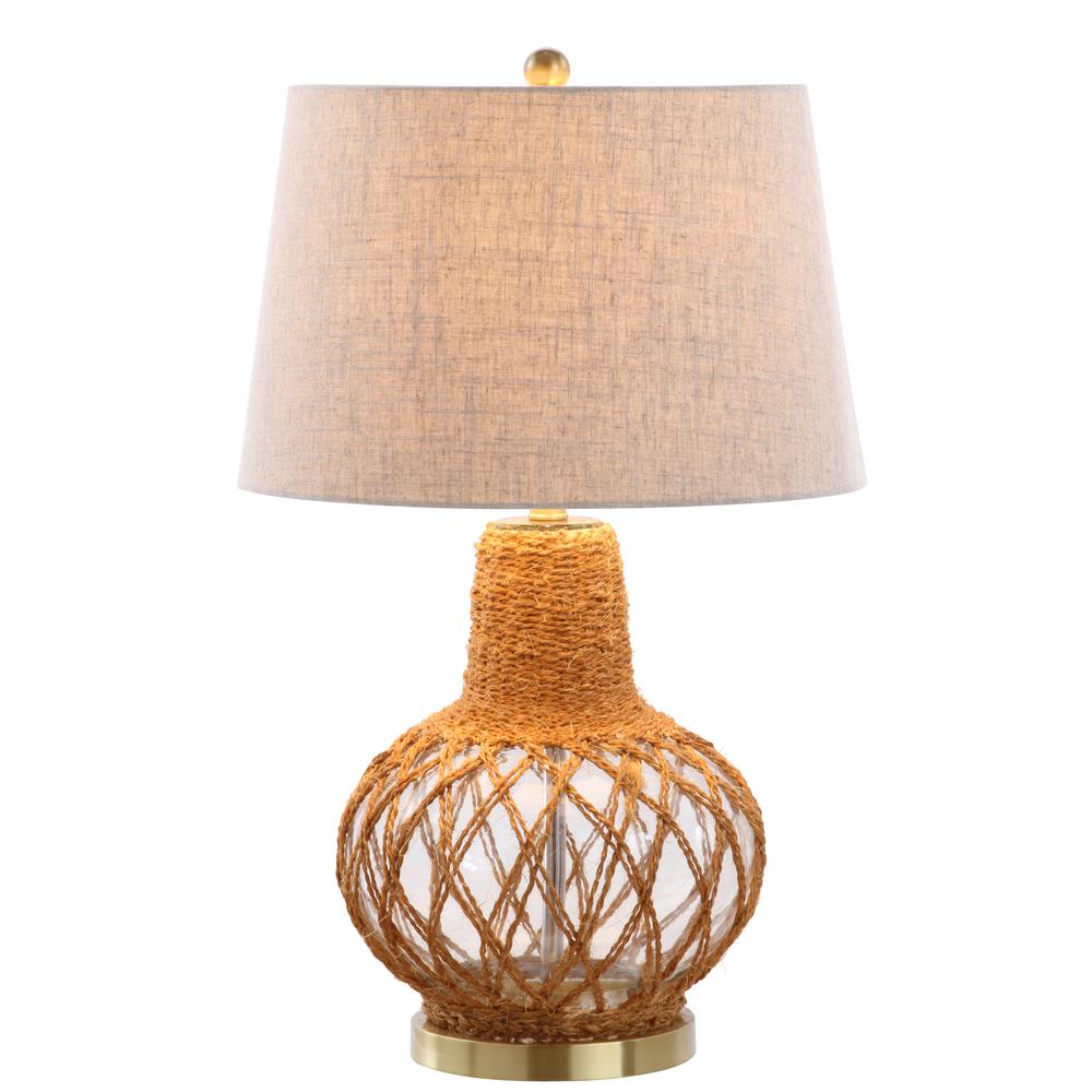 Joseph 28 5 In Brown Clear Glass Rope Led Table Lamp Jyl5034a The Brown Clear Glass Rope Led Table Lamp