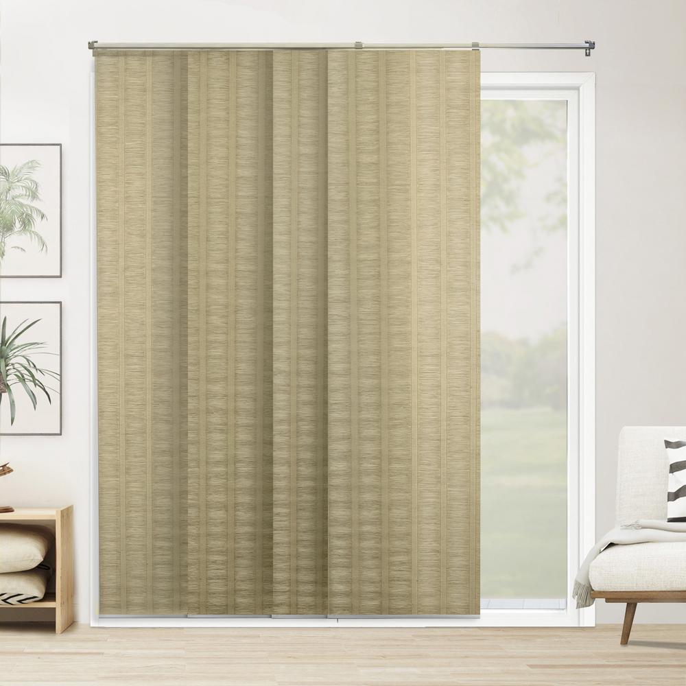 Jute 35 Panel Track Blinds Blinds The Home Depot