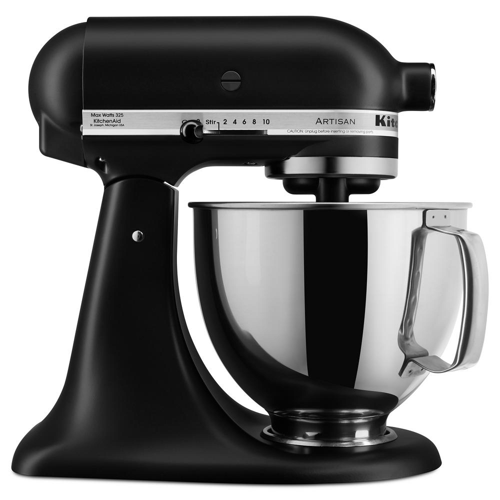 https://images.homedepot-static.com/productImages/e09aa476-30e6-48d0-a745-8fa7db72d291/svn/matte-black-kitchenaid-stand-mixers-ksm150psbm-64_1000.jpg