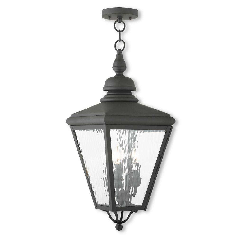 Maxim Lighting South Park 3-Light Black Outdoor Hanging Lantern ...