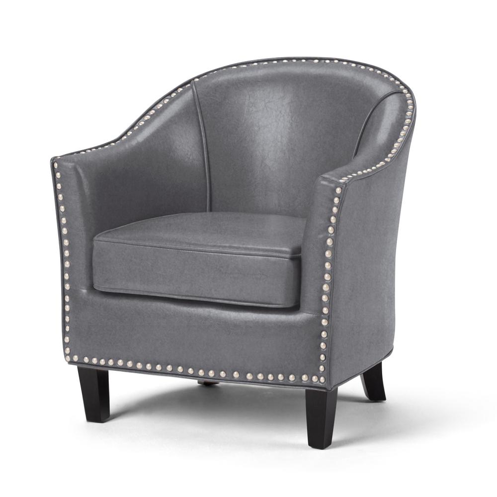 Simpli Home Kildare 29 in. Wide Transitional Tub Chair in ...