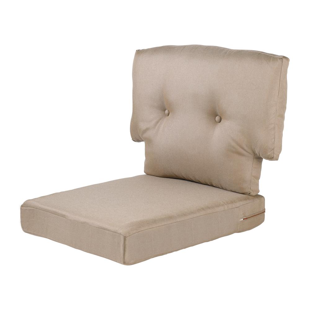 Unbranded Spring Haven 23 5 In X 26 5 In 2 Piece Outdoor Lounge Chair Cushion In Tan 89 Bgstdsb The Home Depot
