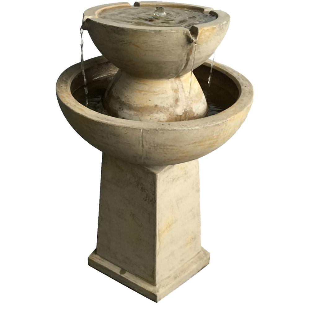 Classic Home & Garden Yorkshire Antique Stone Cement Fountain11023AS