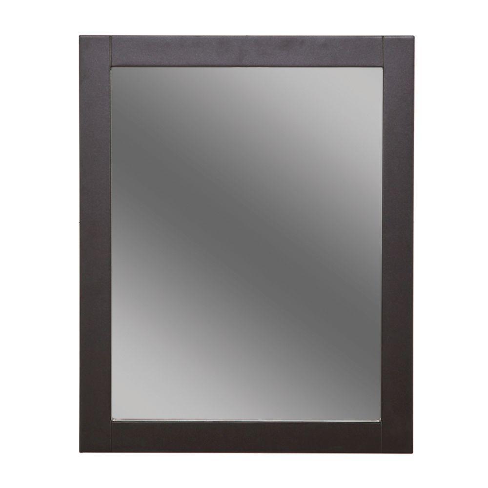 Brown Bathroom Mirrors Bath The Home Depot Framed Wall Mirror In Espresso