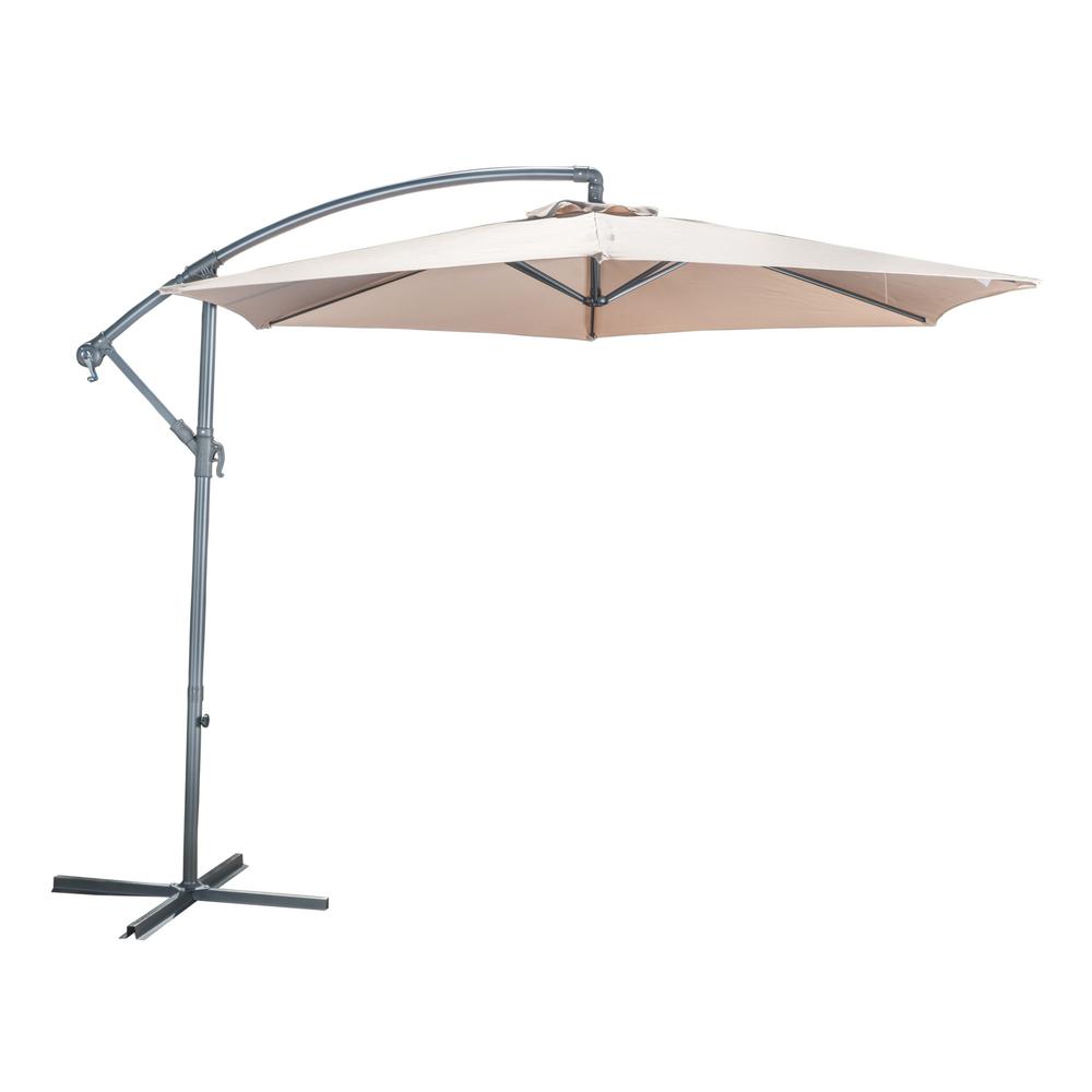 Noble House Guillermo 10 Ft Iron Cantilever Tilt Patio Umbrella