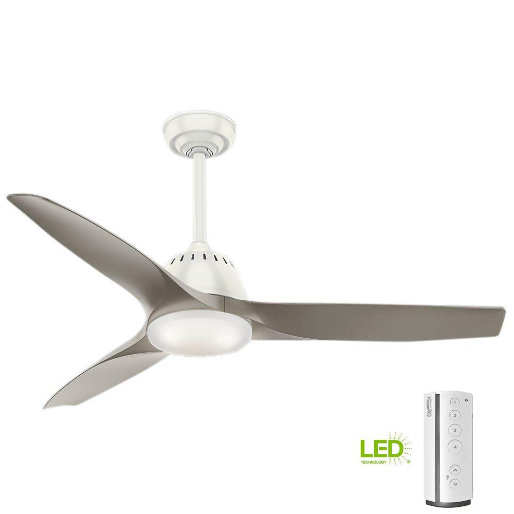 Casablanca Wisp 52 In Led Indoor Fresh White Ceiling Fan