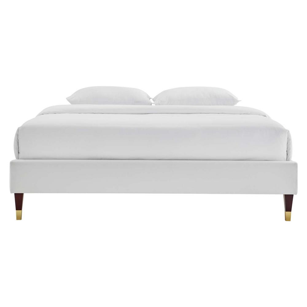 Modway Harlow Light Gray Velvet Full Performance Platform Bed Frame Mod 6269 Lgr The Home Depot Modway Harlow Light Gray Velvet Full, Harlow Panel Bed Queen