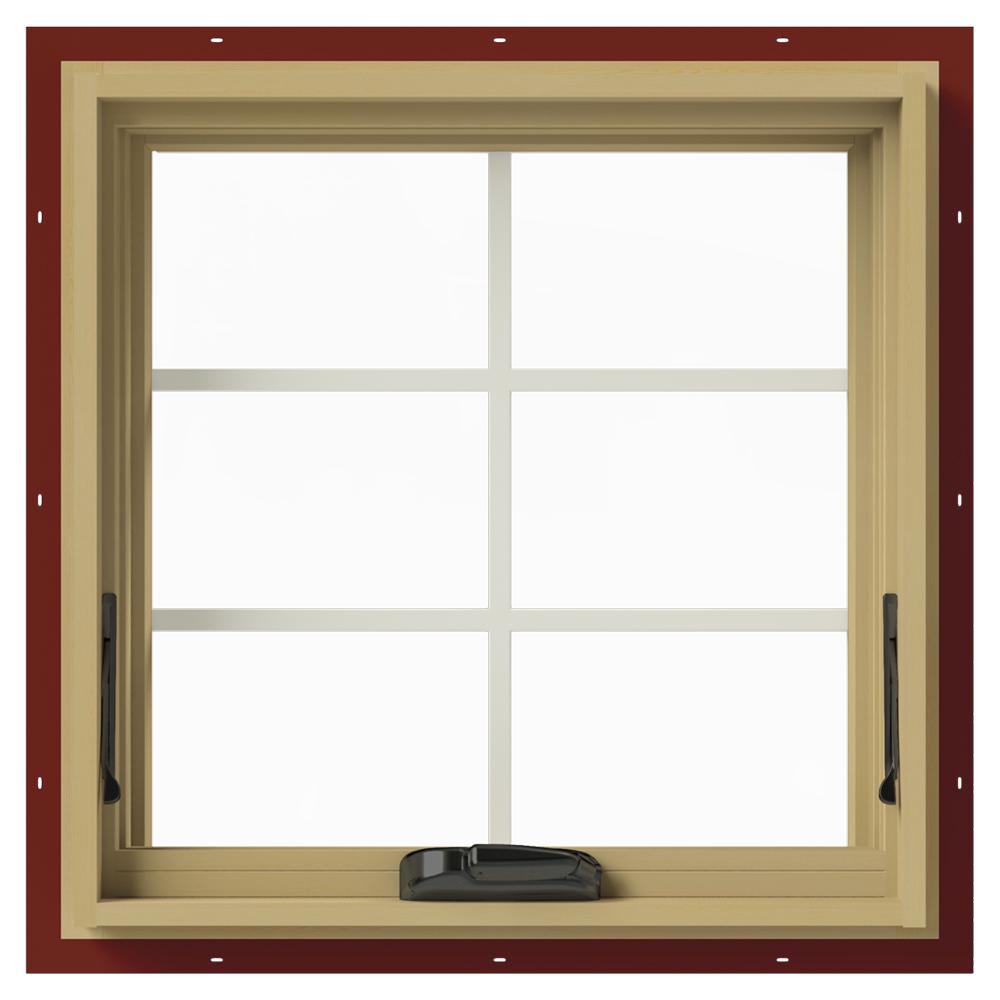 JELD-WEN 24 In. X 24 In. W-2500 Awning Aluminum Clad Wood Window ...