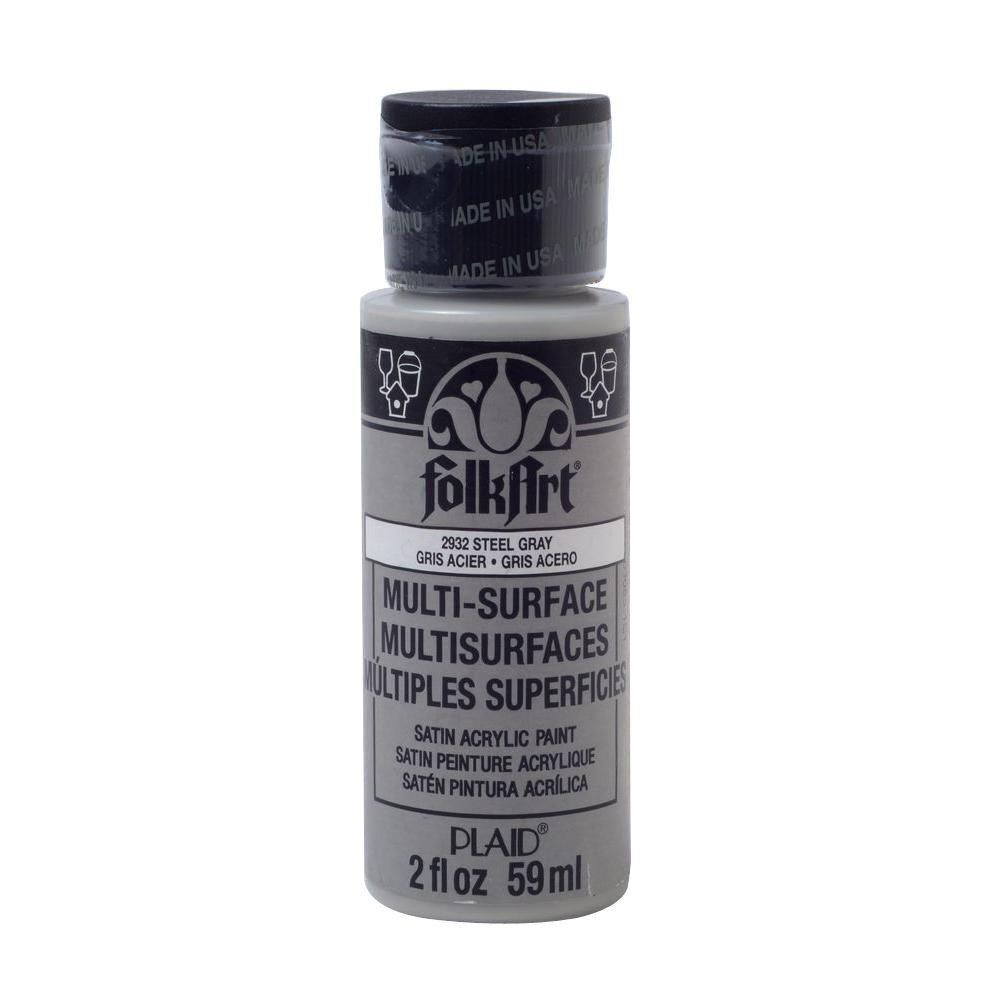 FolkArt 2 oz. Steel Gray Multi Surface Paint2932 The Home Depot