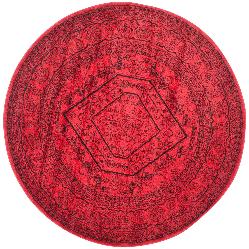 Safavieh Adirondack Red/Black 6 ft. x 6 ft. Round Area RugADR108F6R