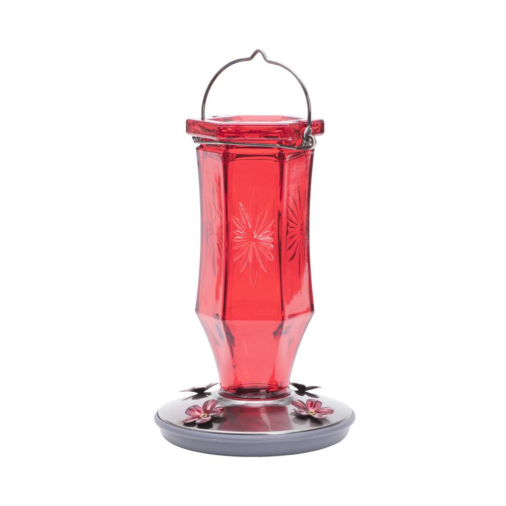 Perky Pet Ruby Starburst Decorative Glass Hummingbird Feeder 16