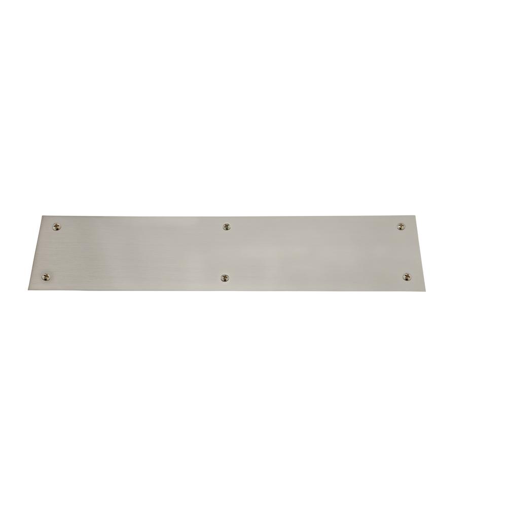 Everbilt 8 in. x 34 in. Satin Nickel Kick Plate14290 The Home Depot