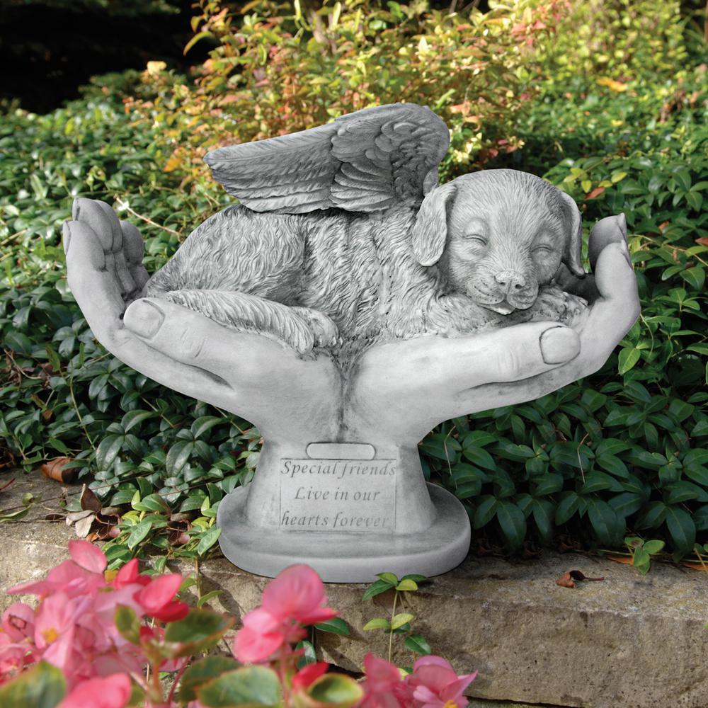 Design Toscano 12 5 In H S Hands Dog Memorial Statue Hands Dog Memorial Statue
