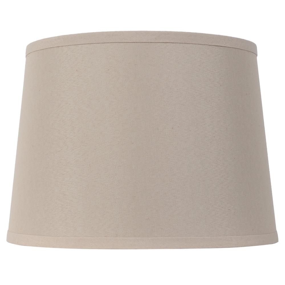 Hampton Bay Mix and Match 13 in. L x 10.5 in. H Beige Square Table Lamp