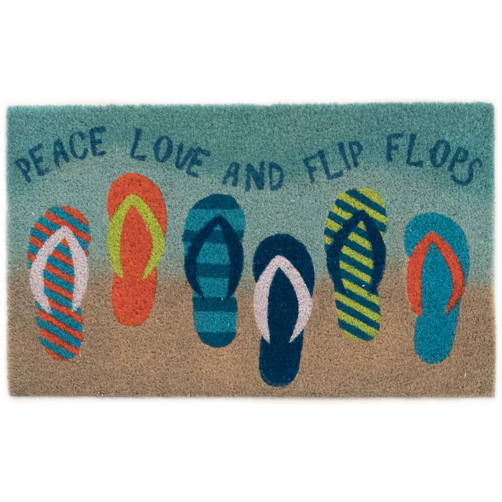 Liora Manne Natura Flip Flops 18 In X 30 In Cool Outdoor Mat