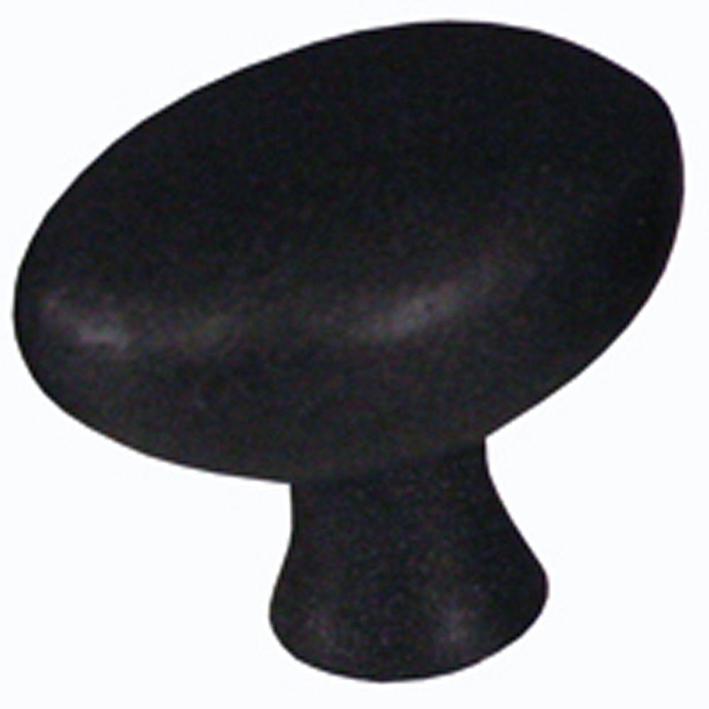 AIW 11/4 in. Black EggShaped Knob (Set of 5)K11BA5 The Home Depot