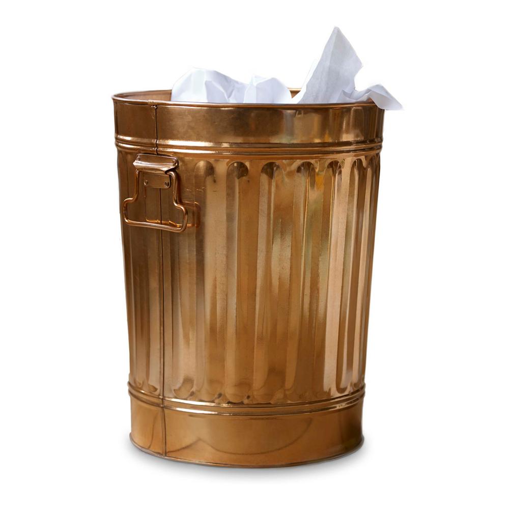 Bronze/copper metallic Trash Cans Trash & Recycling The Home Depot