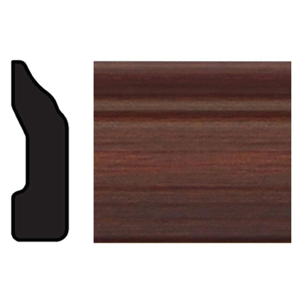 TRIMFINITY 13/32 in. x 13/8 in. x 96 in. Polystyrene Mahogany Stop