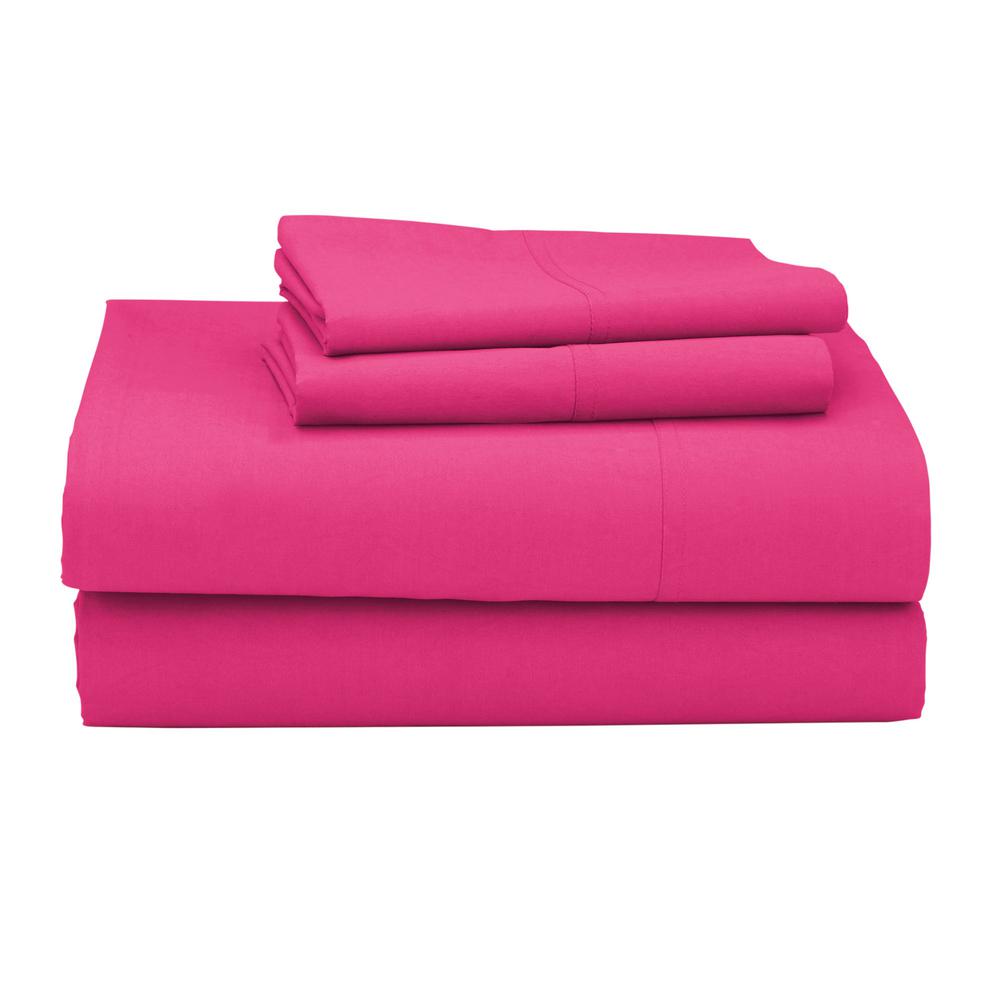 The Company Classic 3 Piece Hot Pink Solid 210 Thread Count