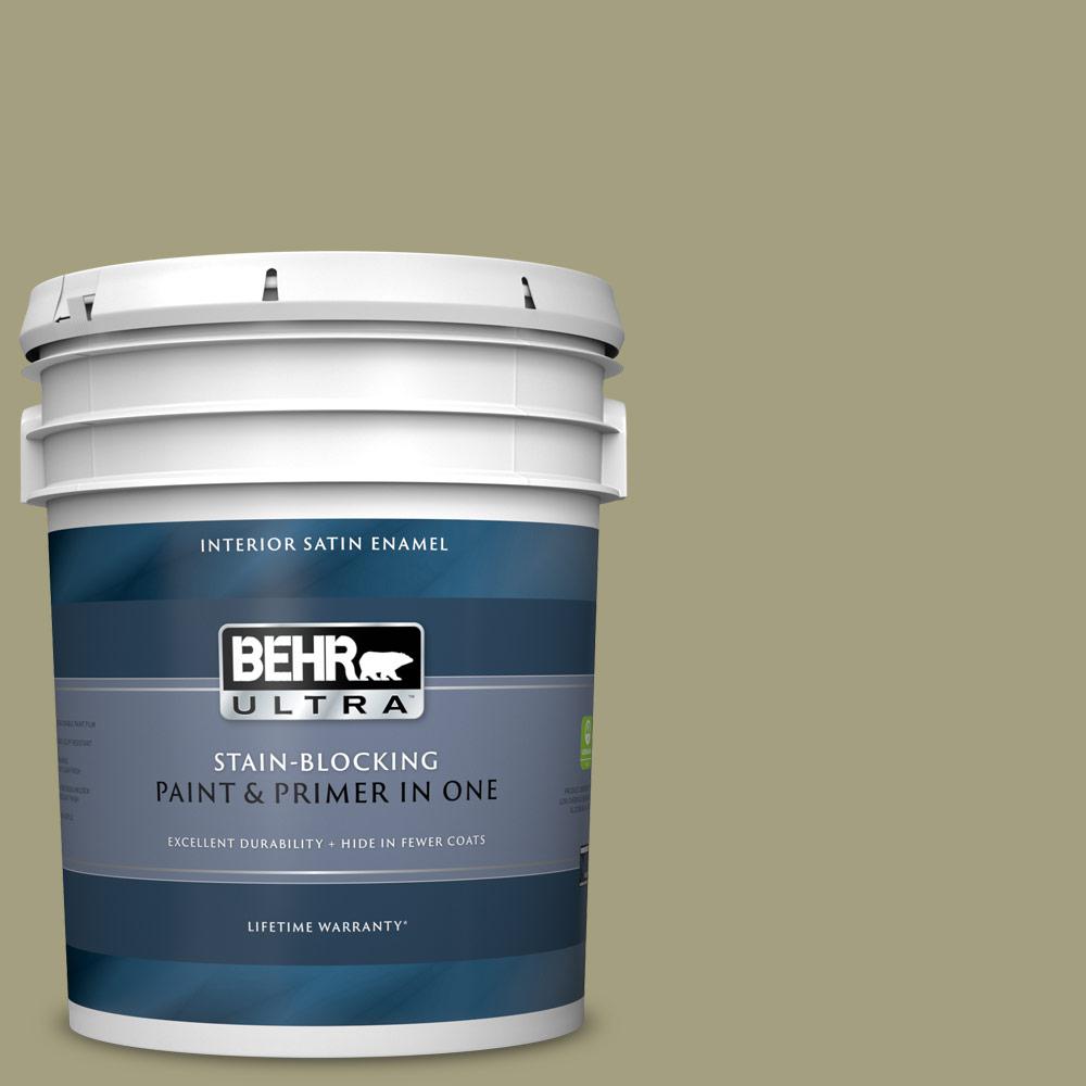 BEHR ULTRA 5 gal. S3504 Sustainable Satin Enamel Interior Paint and