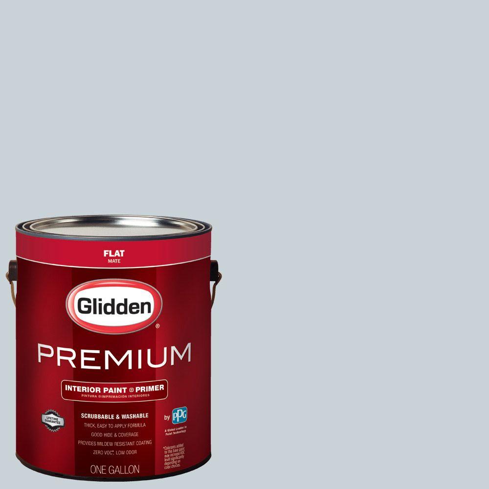 Glidden Premium 1 Gal Hdgcn44 Silver Blue Pearl Flat Interior Hdgcn44 Silver Blue Pearl Flat Interior Paint With Primer