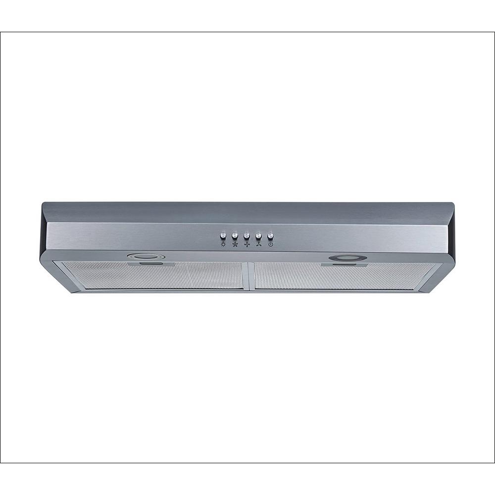 Winflo 30 in. 250 CFM Under Range Hood in Stainless Steel with