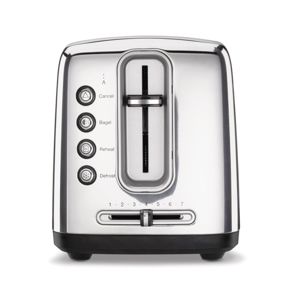 KitchenAid 4-Slice Contour Silver Long Slot Toaster with Crumb Tray KMT4116CU