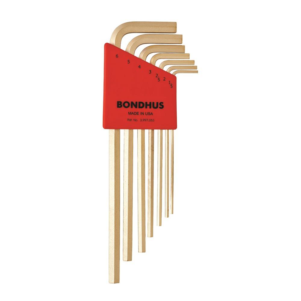 Bondhus Metric Hex End Long Arm LWrench Set with GoldGuard Finish (7