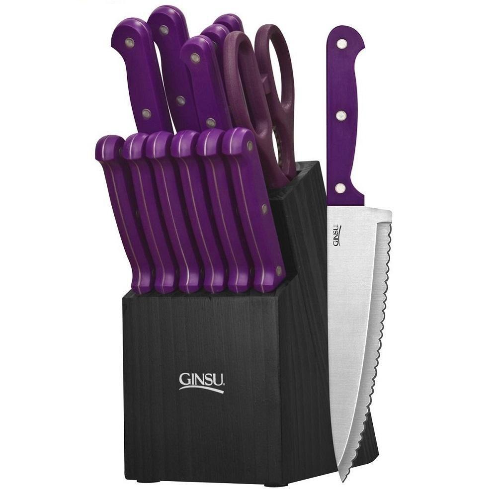 Ginsu Essentials 14 Piece Knife Set Ges Pu Ds 014 3 The Home Depot Ginsu Essentials 14 Piece Knife Set