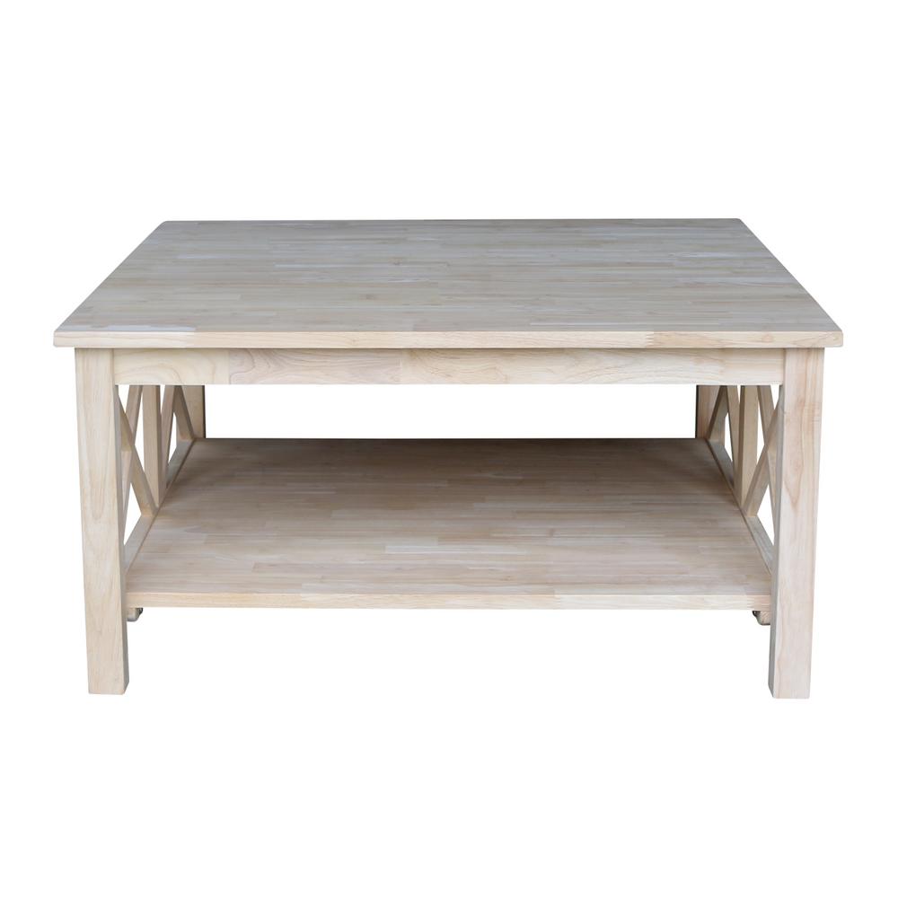 International Concepts Hampton Unfinished Coffee Table-OT-70SC - The