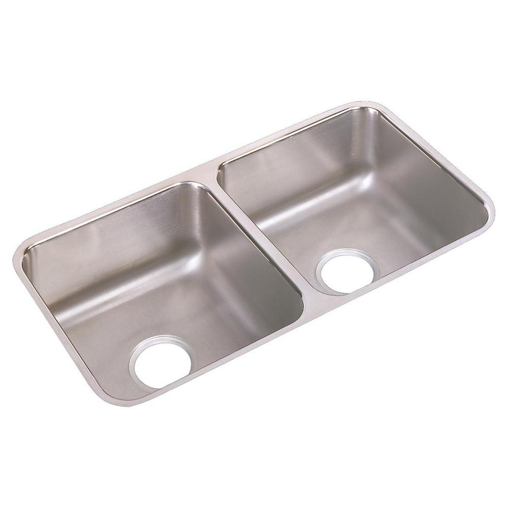 Elkay LRAD3122554 4-Hole Gourmet Lustertone 31-Inch x 22-Inch Self Rimming Single Basin Stainless Steel Kitchen Sink