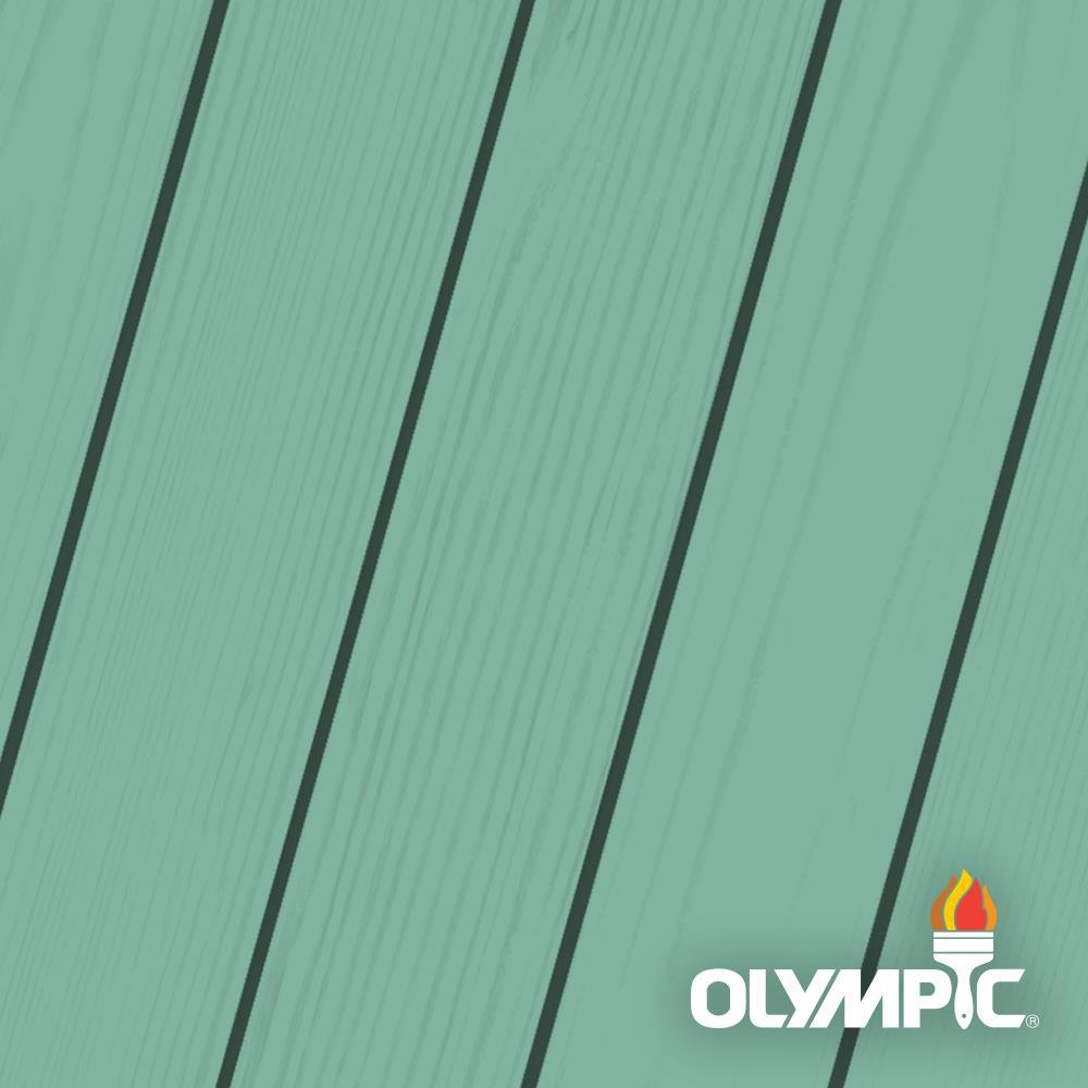 Olympic Maximum 1 Qt Celery Green Solid Color Exterior Stain And Celery Green Solid Color Exterior Stain And Sealant In One