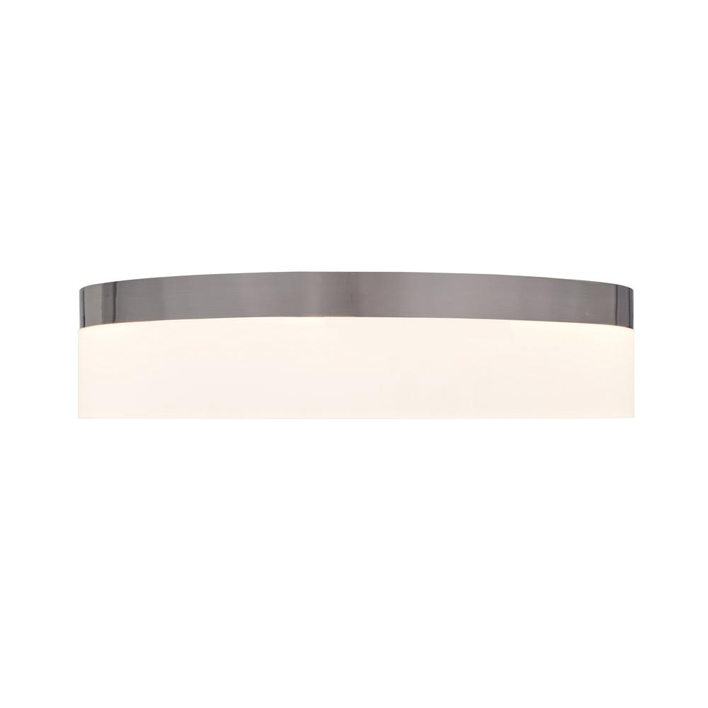 Home Decorators Collection 13.75 in. 21-Watt Brushed Nickel Integrated LED Ceiling Flushmount