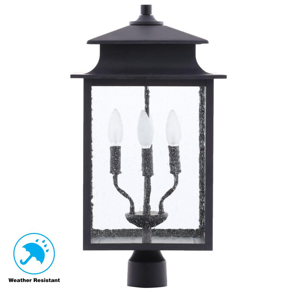 World Imports Post Lighting Outdoor The Home Depot Sutton Collection 4 Light Rust Outdoor Post Lantern