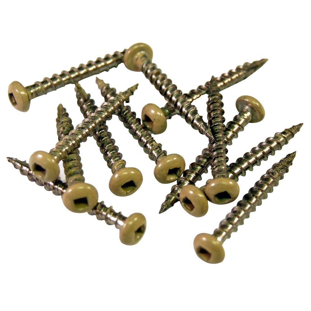 Veranda 11/2 in. Lattice White SS Screws (12Piece/Bag)73003464 The