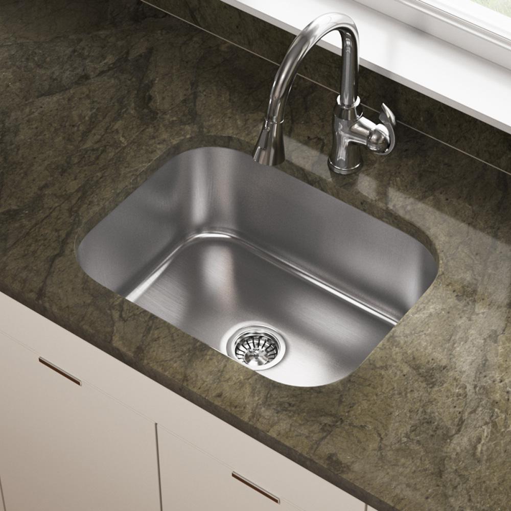 Mr Direct Undermount Stainless Steel 23 In Single Bowl Kitchen Sink 2318 18 The Home Depot