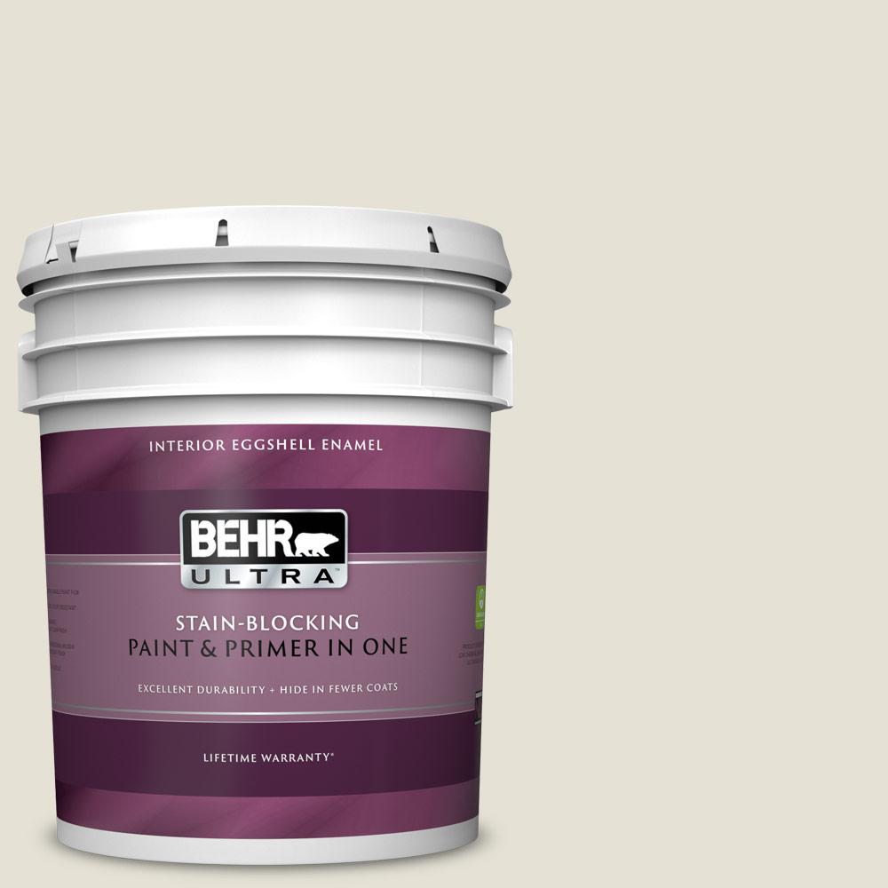 BEHR ULTRA 5 gal. MQ313 Crisp Linen Eggshell Enamel Interior Paint