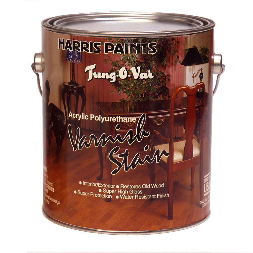 Harris TungOVar 1 gal. Mahogany HighGloss Varnish Stain31102 The Home Depot