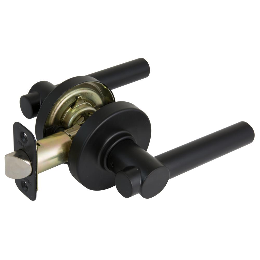 Defiant Woodbridge Matte Black Hall/Closet Passage Door Lever with