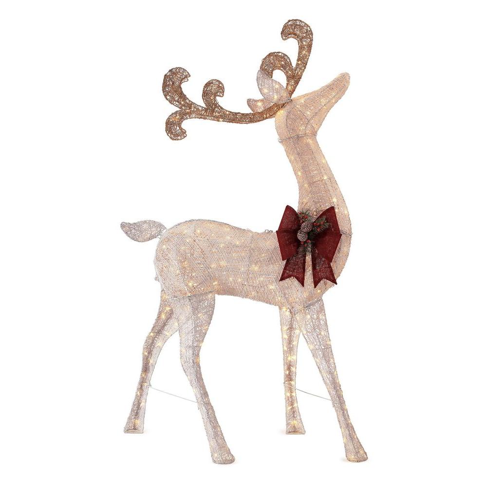 Home Accents Holiday 91 in. LED Lighted Standing Deer-TY500-1511 ...